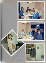6122 kitchen - Thanksgiving - Susan, Rosemary, Alan, Girstle, Helen. John. Kenny and Ronnie Letsinger selling candy for school.