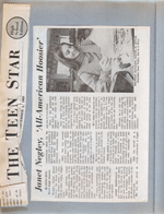 newspaper clipping - Teen Star - Janet Negley