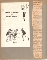 BRHS vs LC basketball program. newspaper clipping - BRHS basketball