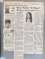newspaper clipping - Janet Kleinschmidt news