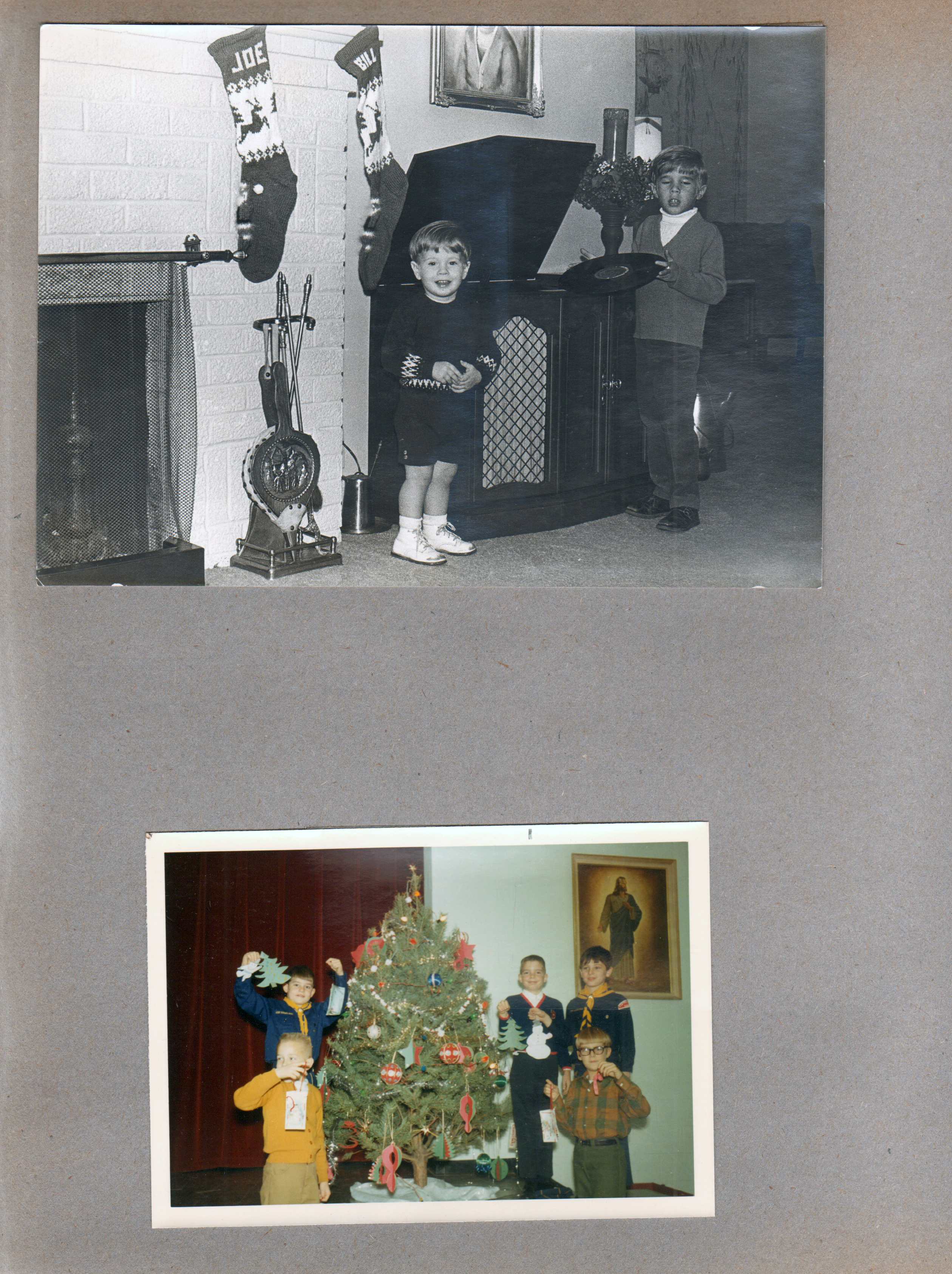 Kokomo - Bill and Joe at Christmas playing records. Probably Northminster basement - Cub Scouts Christmas.