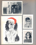 Kokomo - Bill and Joe at Christmas playing records. Portraits - Alan and Susan. Christmas card.