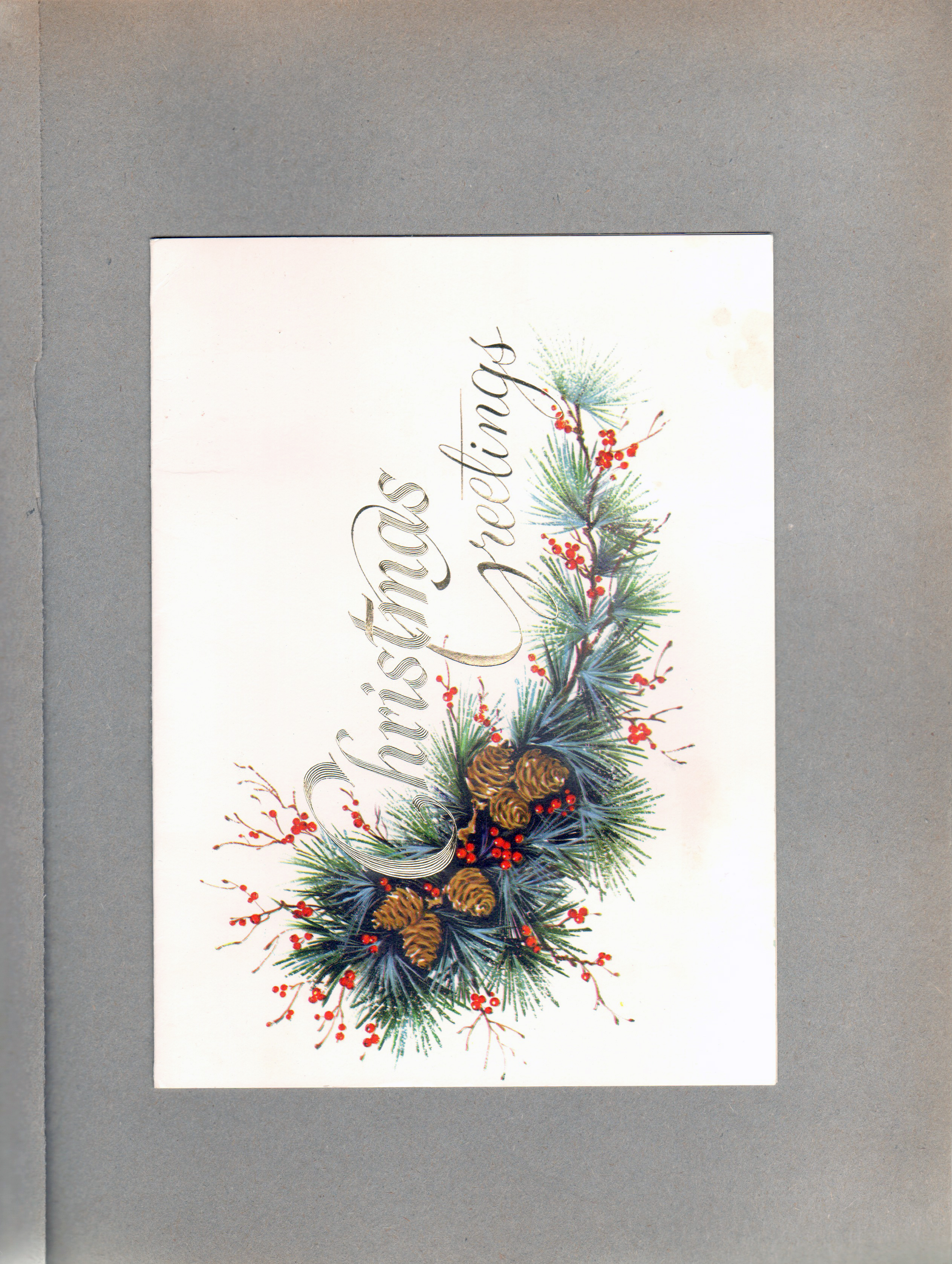 Christmas card - from Charles and Agnes