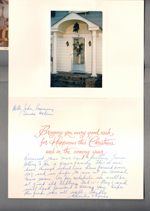 Christmas card - from Charles and Agnes