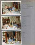 8815 Haverstick - Christmas Eve - dining room - Girstle, Helen, Glen. Marlene, Rosemary, Alan. Rosemary, Alan, Susan.