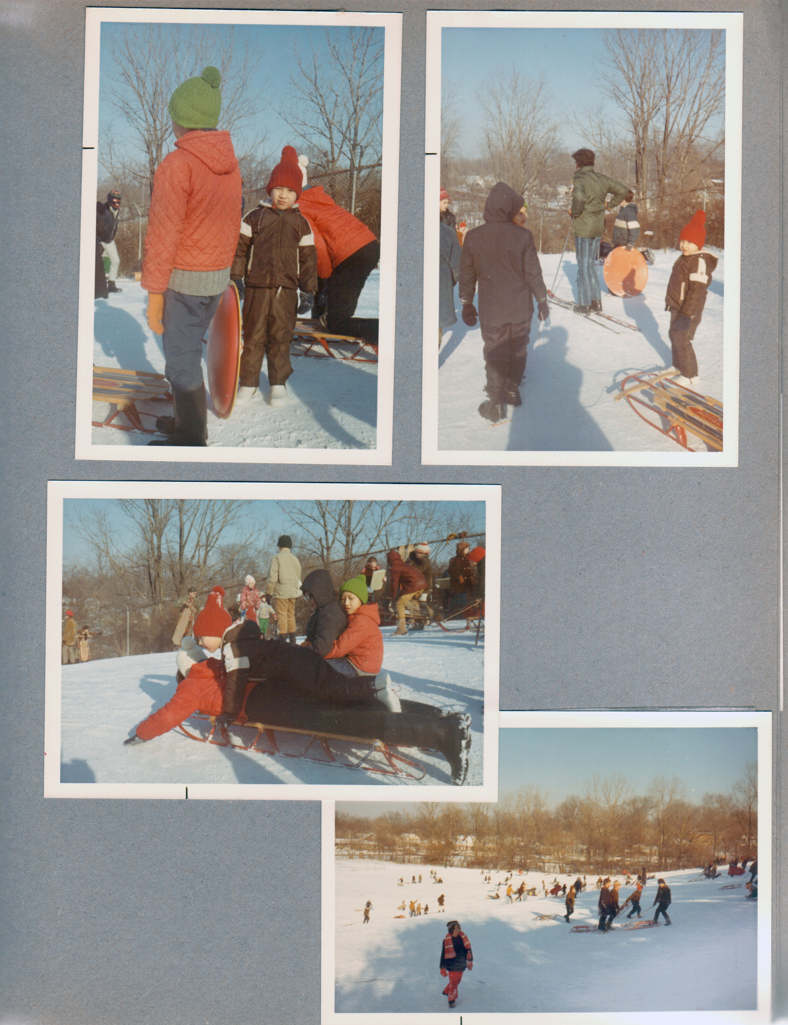 Sledding at Butler - Evrard, Steve Chaillard, Alan