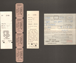 Mt. Wawasee & Pokagon toboggan - tickets, receipt.