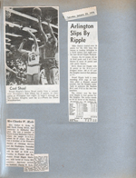 newspaper clipping - BRHS basketball. Mrs Hyde obit