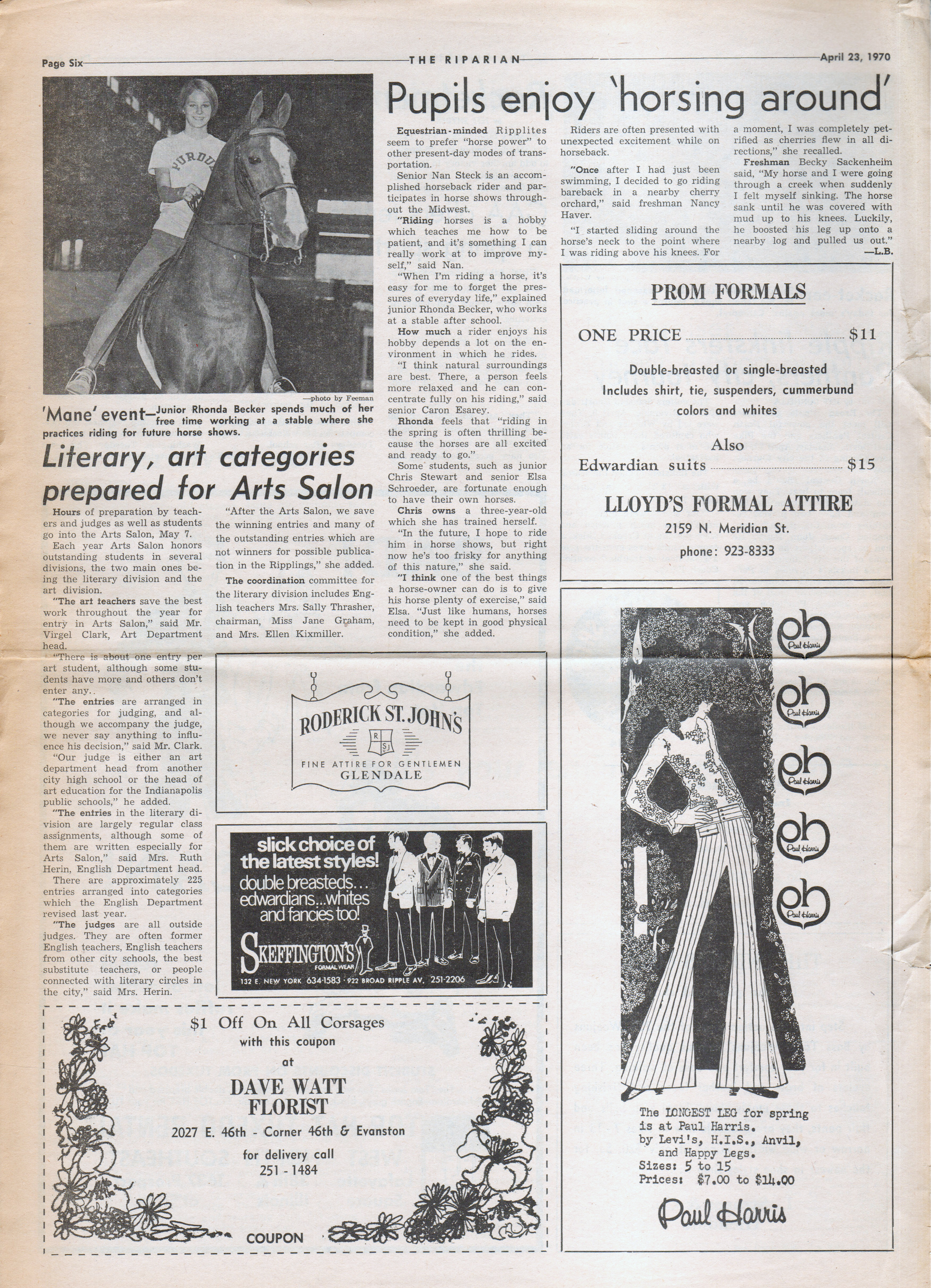 BRHS Riparian newspaper April 23 1970