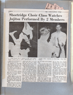 newspaper clipping -Shortridge Jujitsu. 