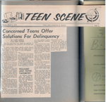 newspaper clipping - Teen Scene - delinquency
