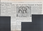 newspaper clipping - Dionne Family