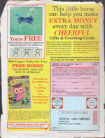 magazine page - ad for Cheerful Card Company prizes