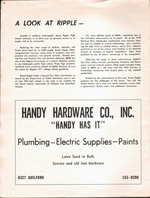 BRHS Ripples Acts 1970 program - Handy Hardware ad