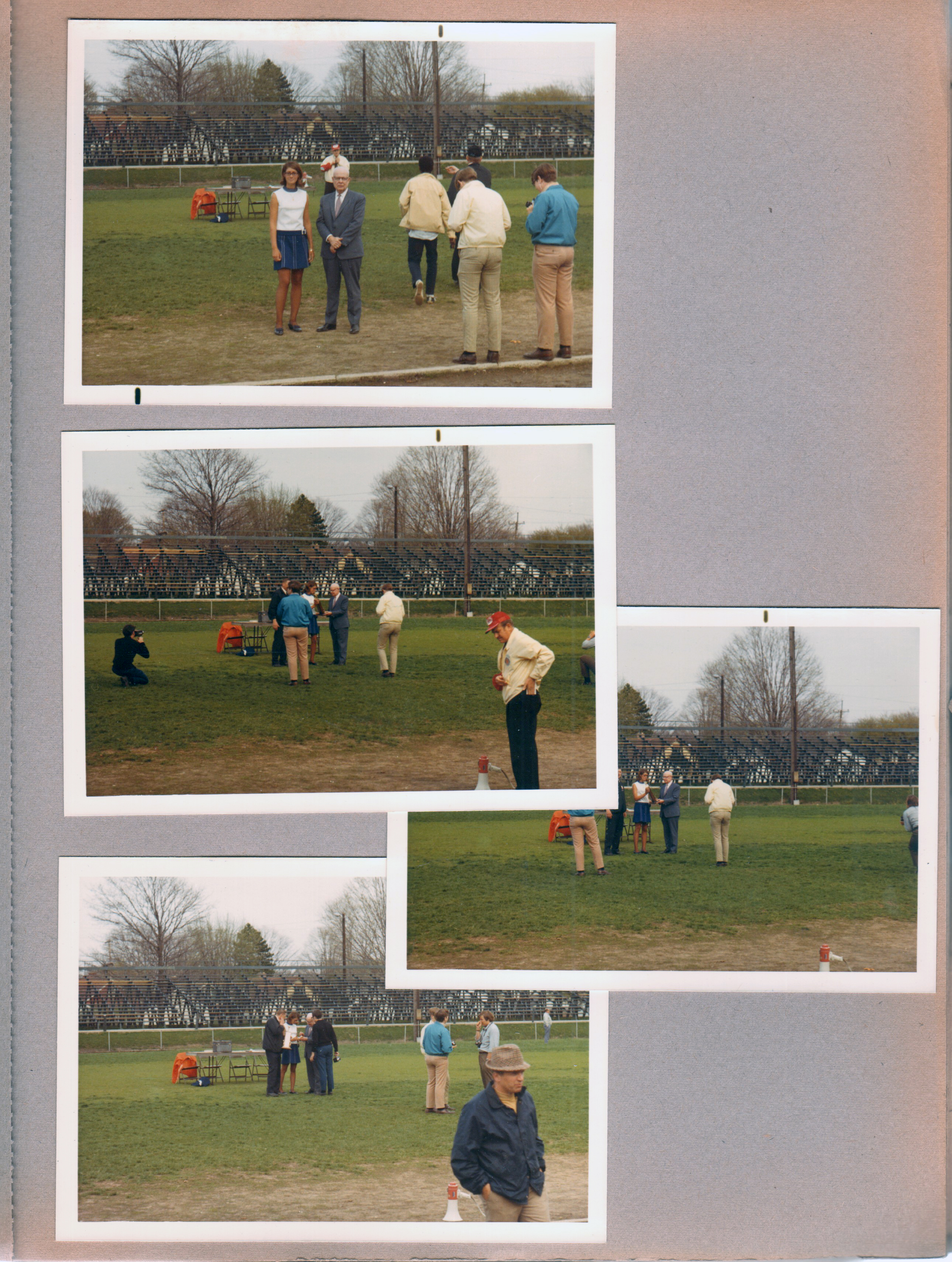 BRHS track meet - Susan and principal Murphy.