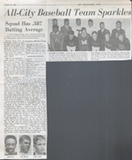 newspaper clipping - All City Baseball