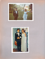 Susan and Jim Jansen prom - in yard and at prom.