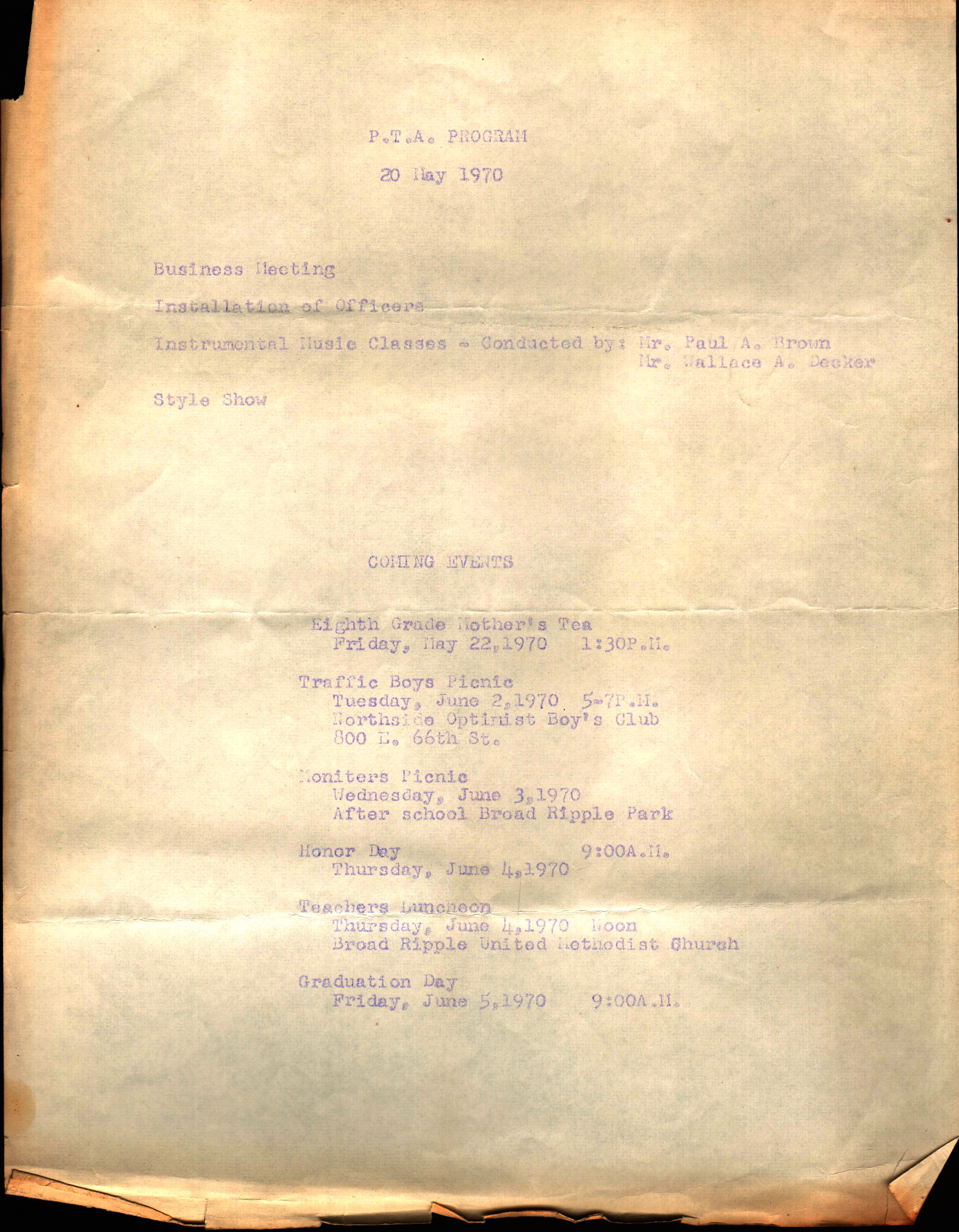 School 80 PTA program