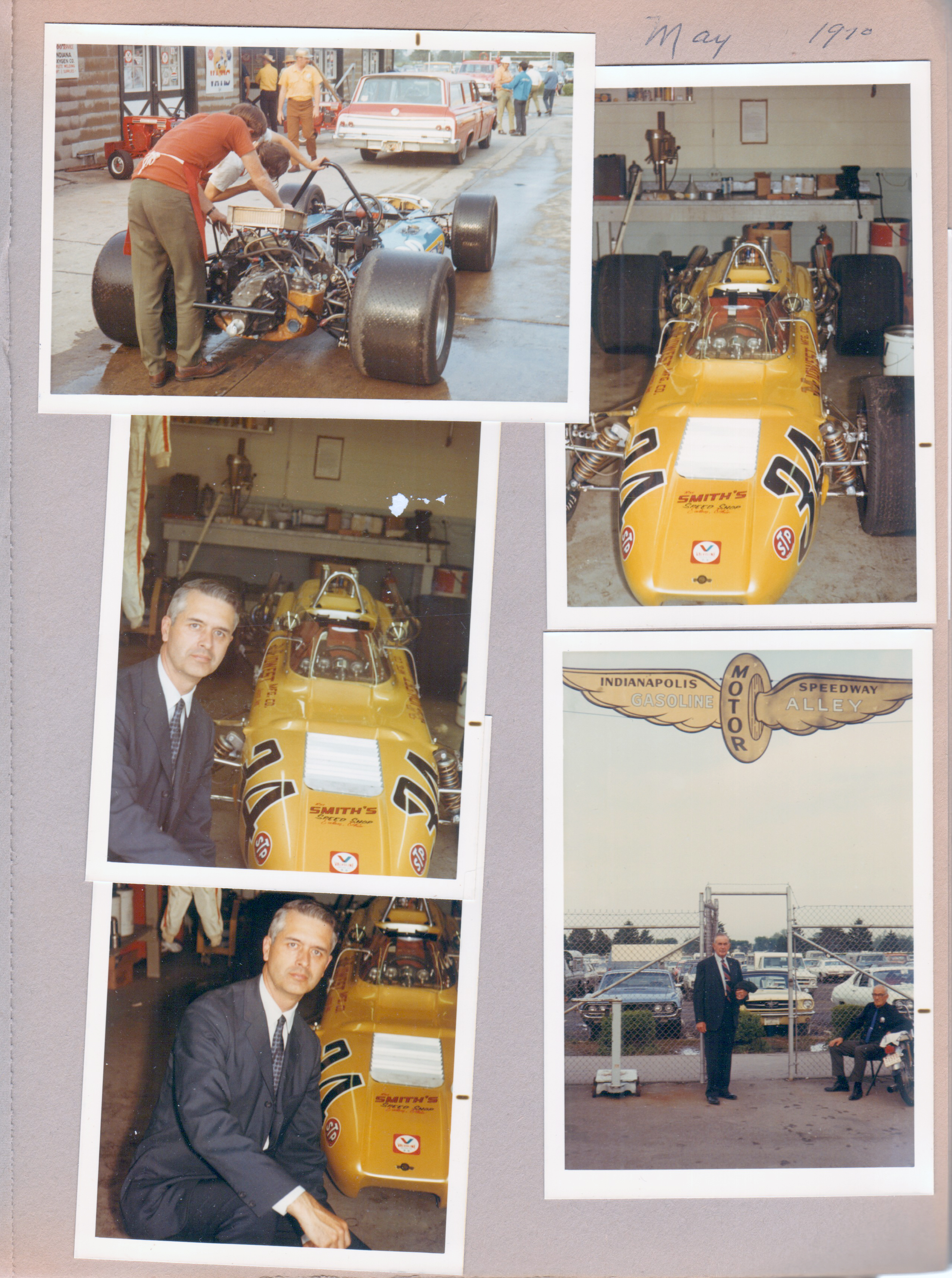 Indy Speedway - racecars 34 - John. Girstle under logo sign.