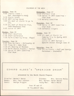 North United Methodist Church program - June 14 1970