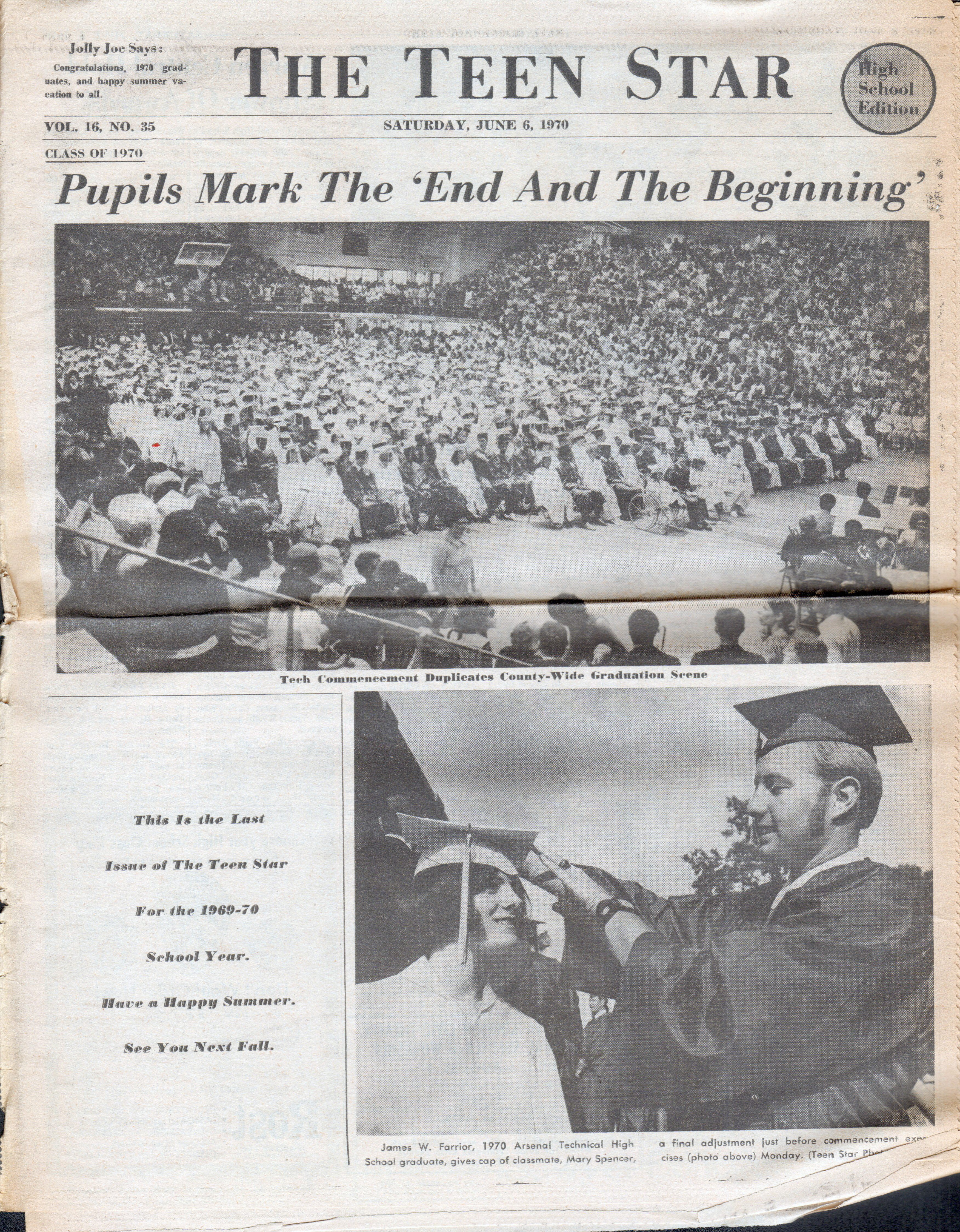newspaper clipping - The Teen Star - June 6 1970