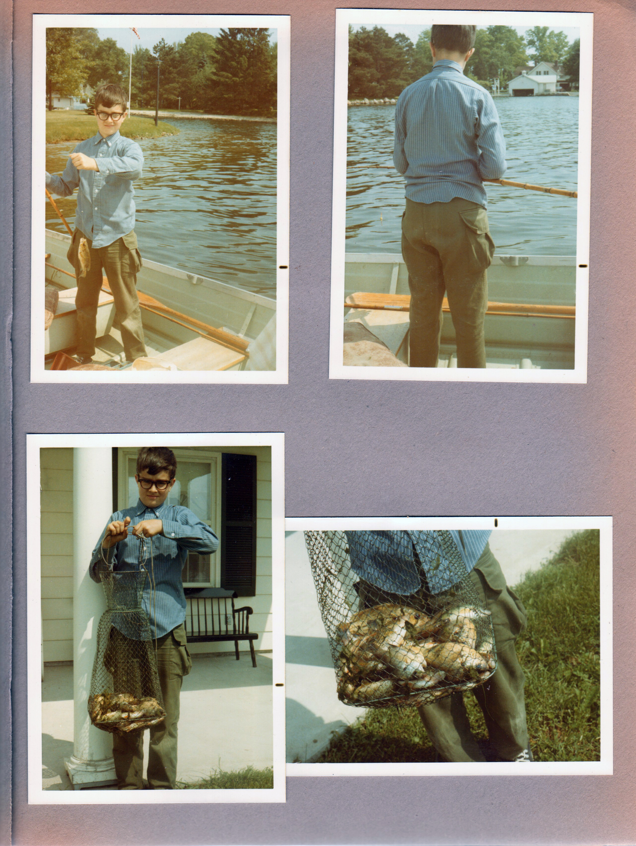 Wawasee - fishing. Alan with lots of bluegills