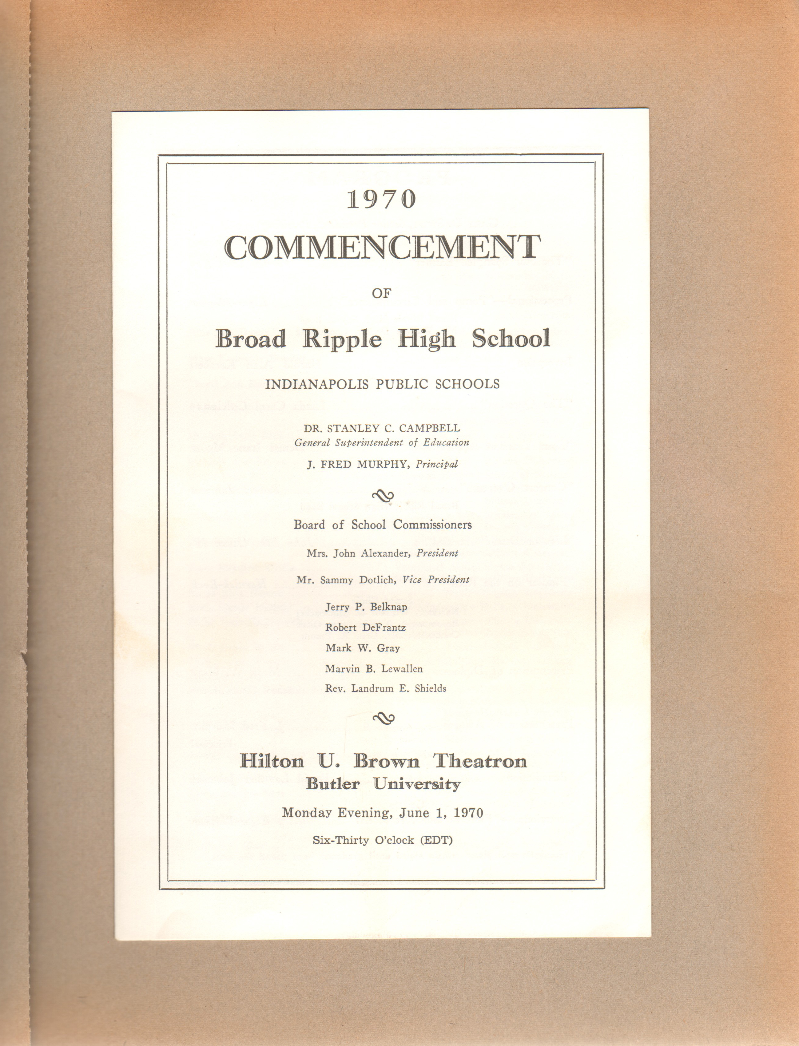 BRHS graduation Commencement program - Susan