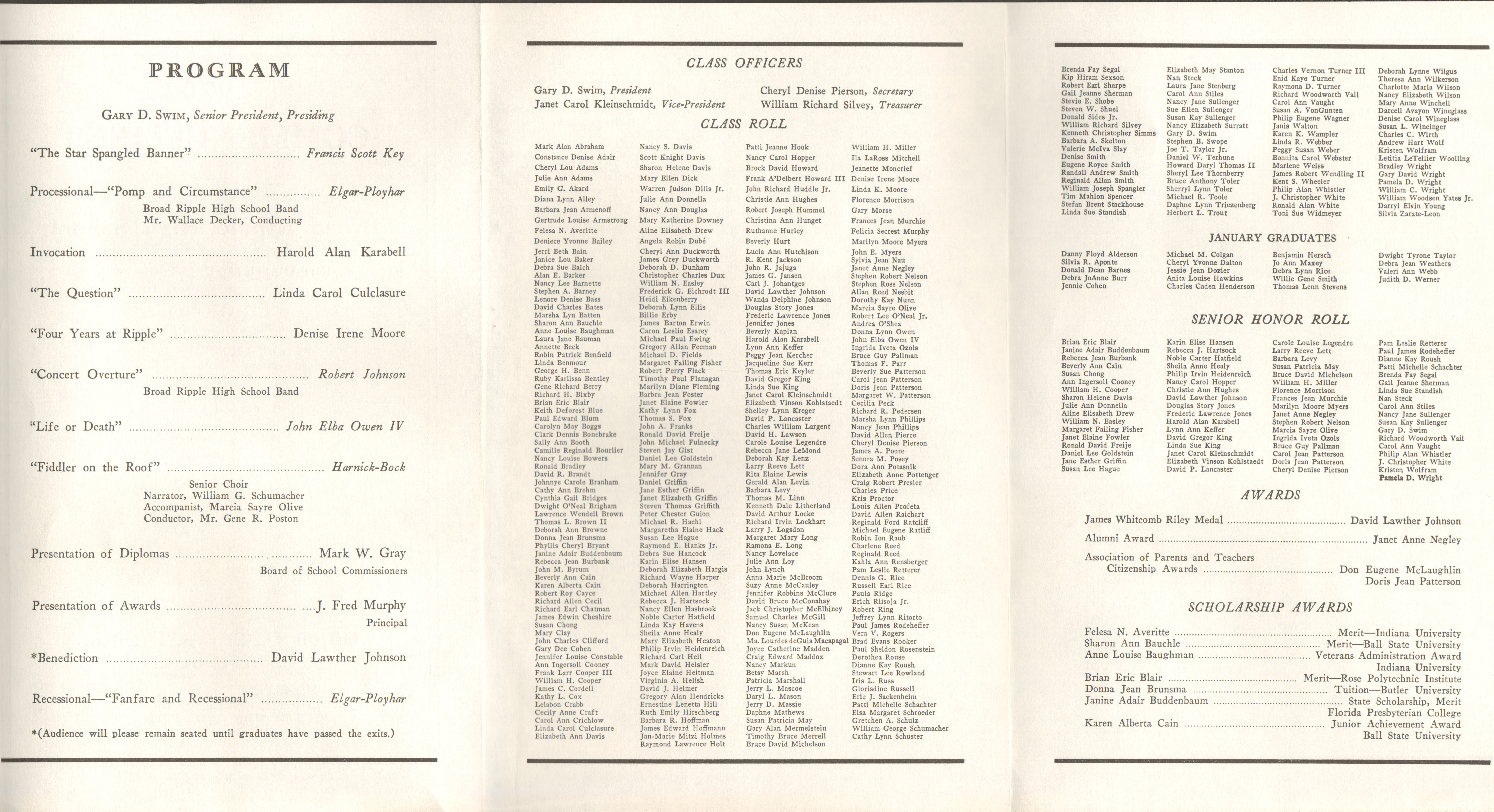 BRHS graduation Commencement program - Susan