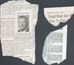 newspaper clipping - James Challis obit