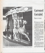 newspaper clipping - Broad Ripple Park White City amusement - Carrousel Corraled - Children's Museum merry go round