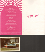 program - Starlight Musicals - I Do! I Do! - Edie Adams and Jack Cassidy, 6122 driveway - Lugar sailboat.