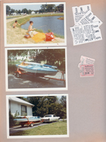Fishing pond - Alan - no idea where this could be. 6122 driveway - Lugar sailboat and Cadillac. Starlight tickers.