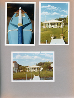 Lugar sailboat. Wawasee - house from dock.