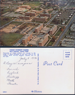 postcard Purdue University Campus aerial 63245-C