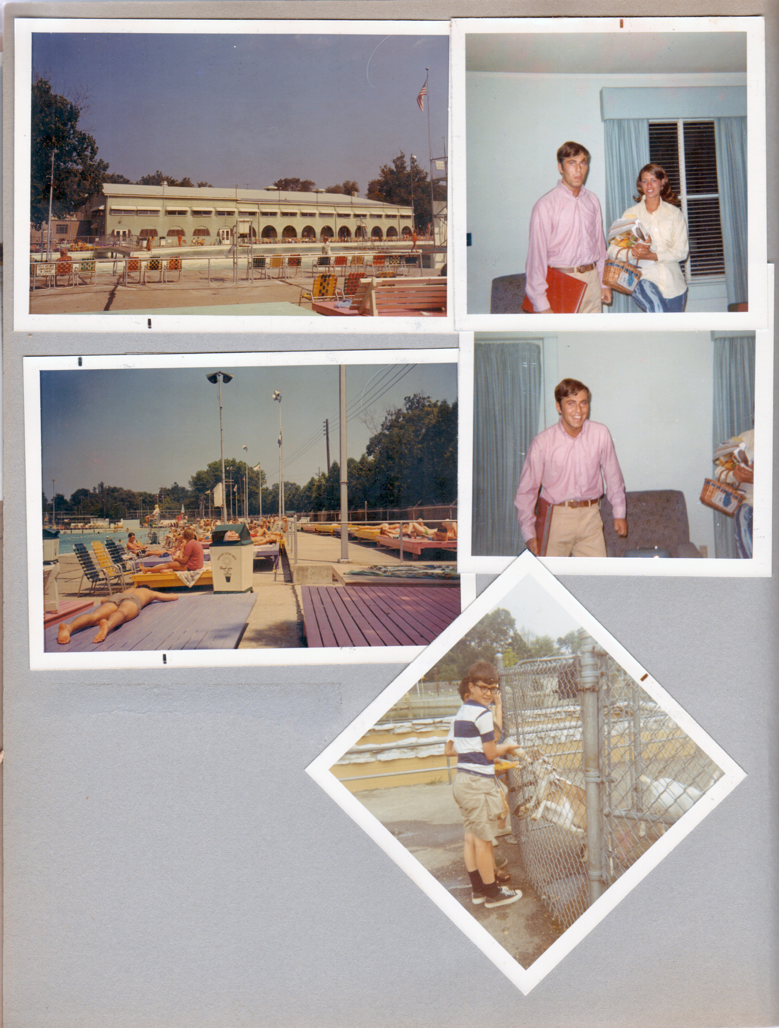 Riviera Club - 6122 Living Room - Peter Gibson and Susan. Alan feeding goats at Indianapolis Zoo.