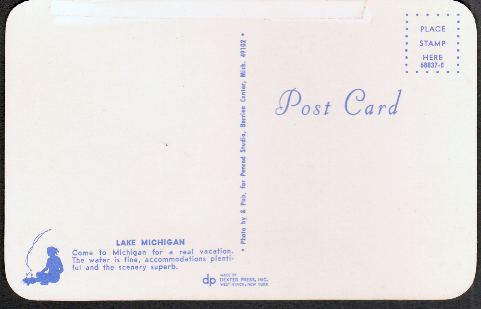 postcard Lake Michigan 68837-B.
