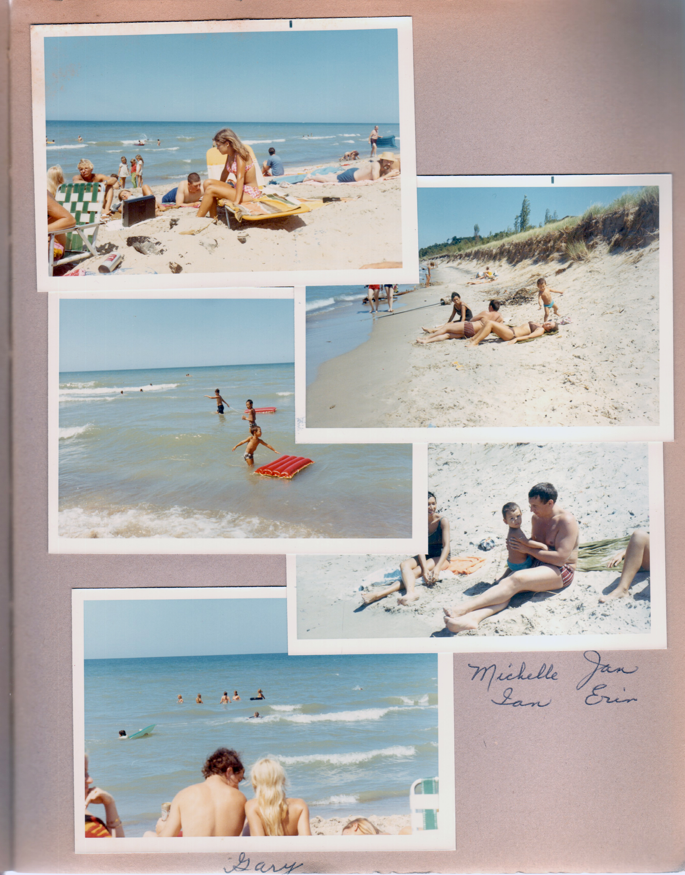 Chalet on the Lake - on beach - Michelle, Jan, Ian Borgerhoff. Erin. Gary.