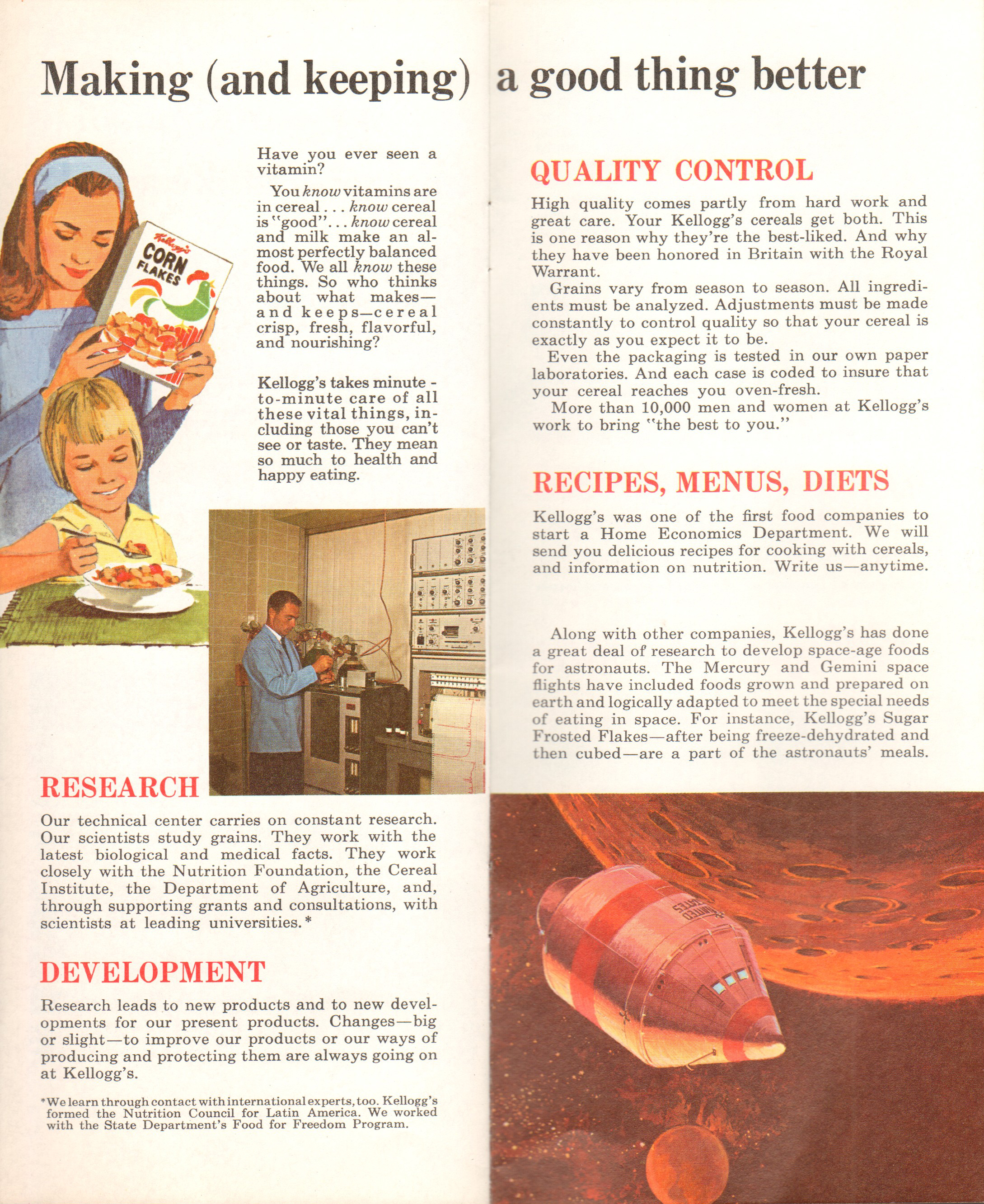 Kellogg's of Battle Creek MI brochure