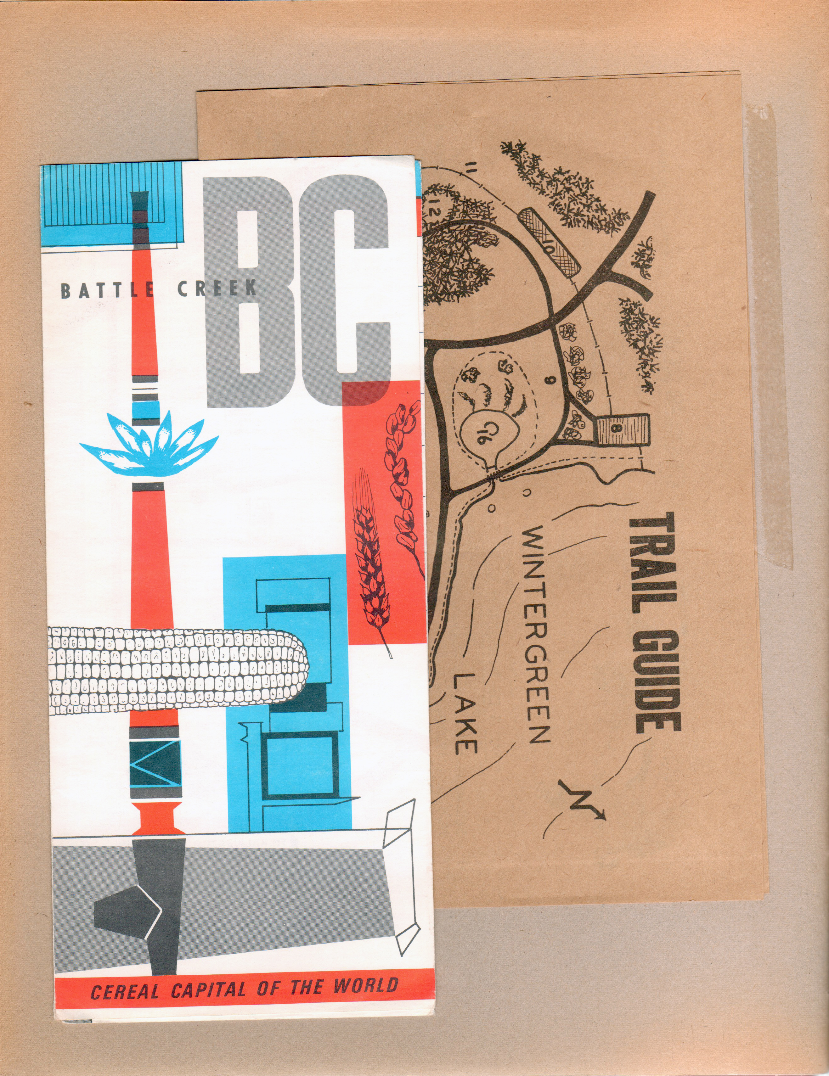 Battle Creek cereal capital of the world brochure. Kellogg Bird Sanctuary Wintergreen Lake Trail Guide.