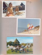 Chalet on the Lake - on the beach - Bobby. sailboats. postcard Colonial Williamsburg Militia - from Cindy Sprague probably.