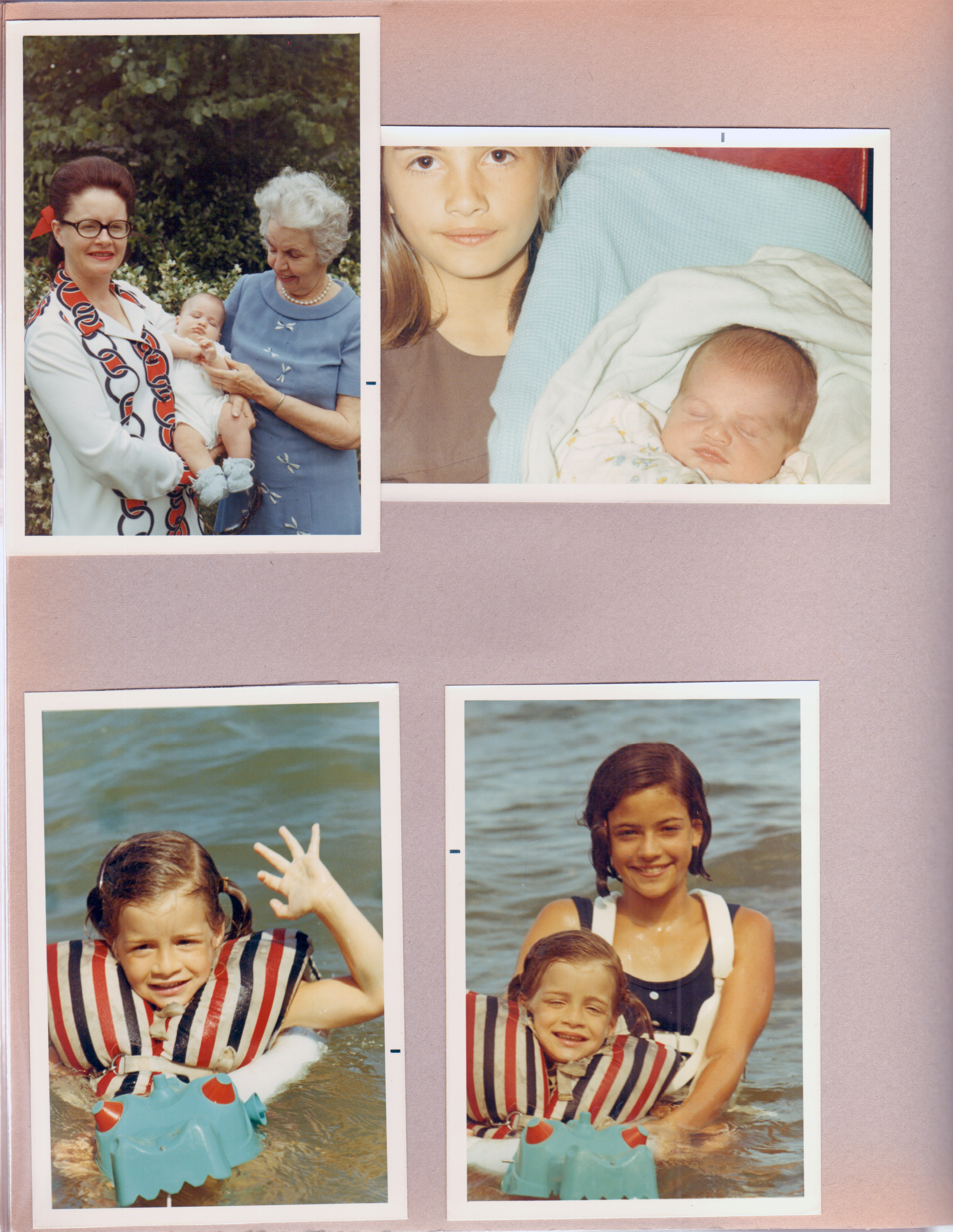 From Helen - Helen and Greg. Carole, Cammy and Cindy in lake.