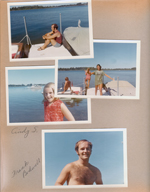 Wawasee - out on dock. Susan on dock. Cindy Sprague. Frank Bodwell.