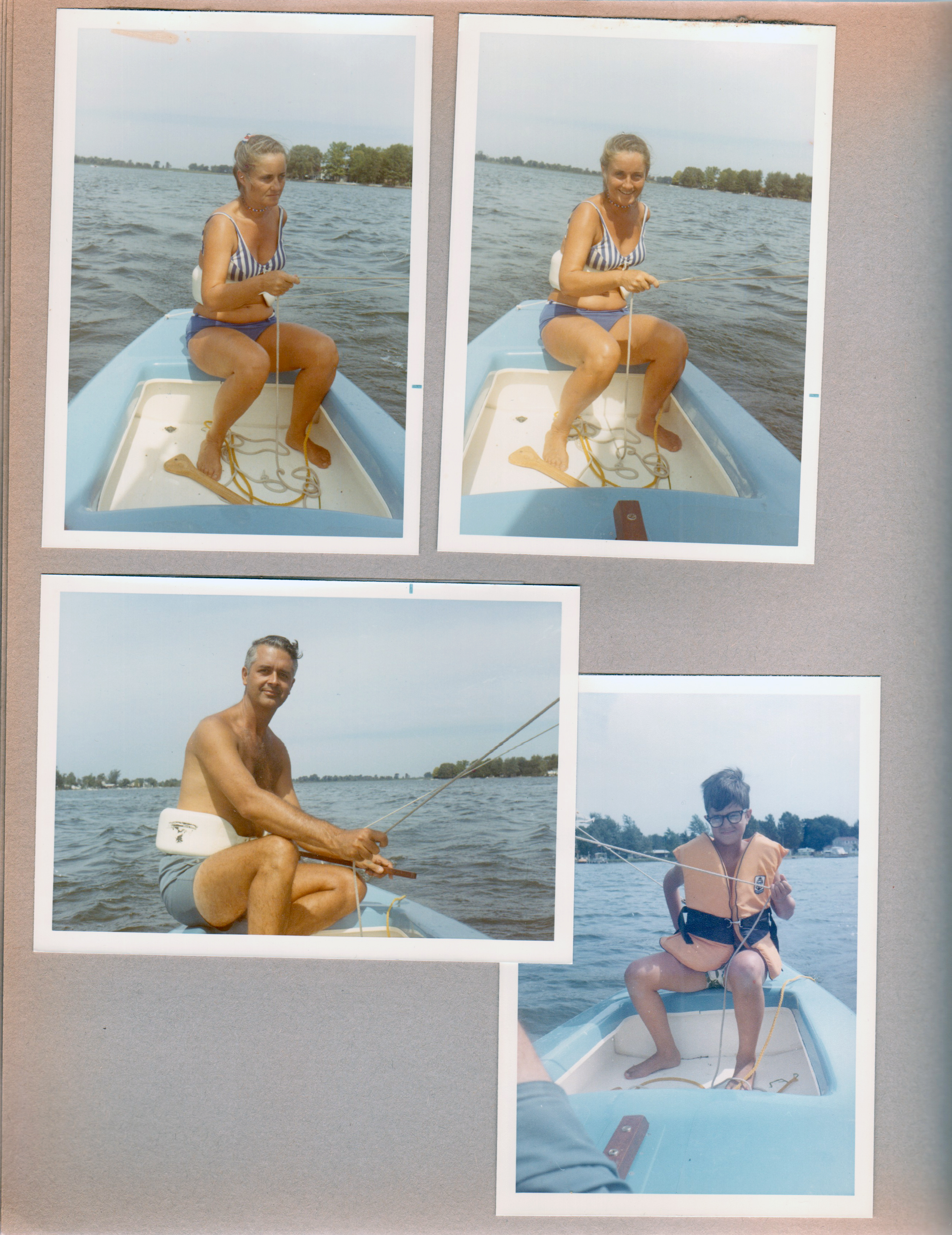 Wawasee - Rosemary sailing Lugar. John. Alan. 