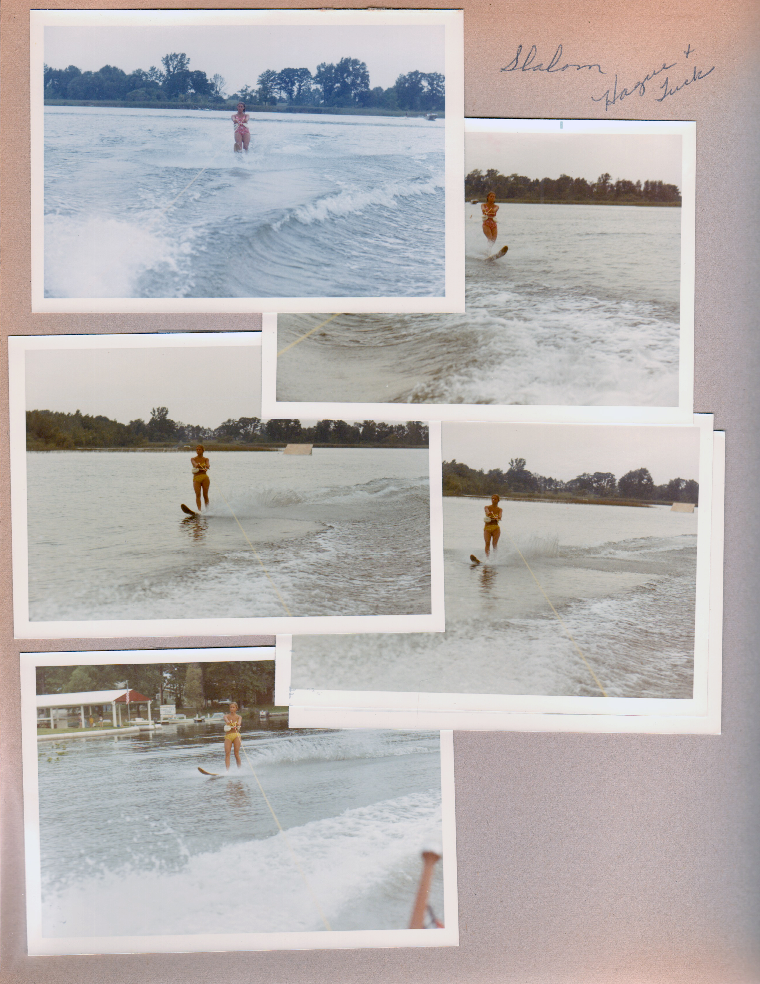 Wawasee - water skiing - slalom - Hague and Tuck.