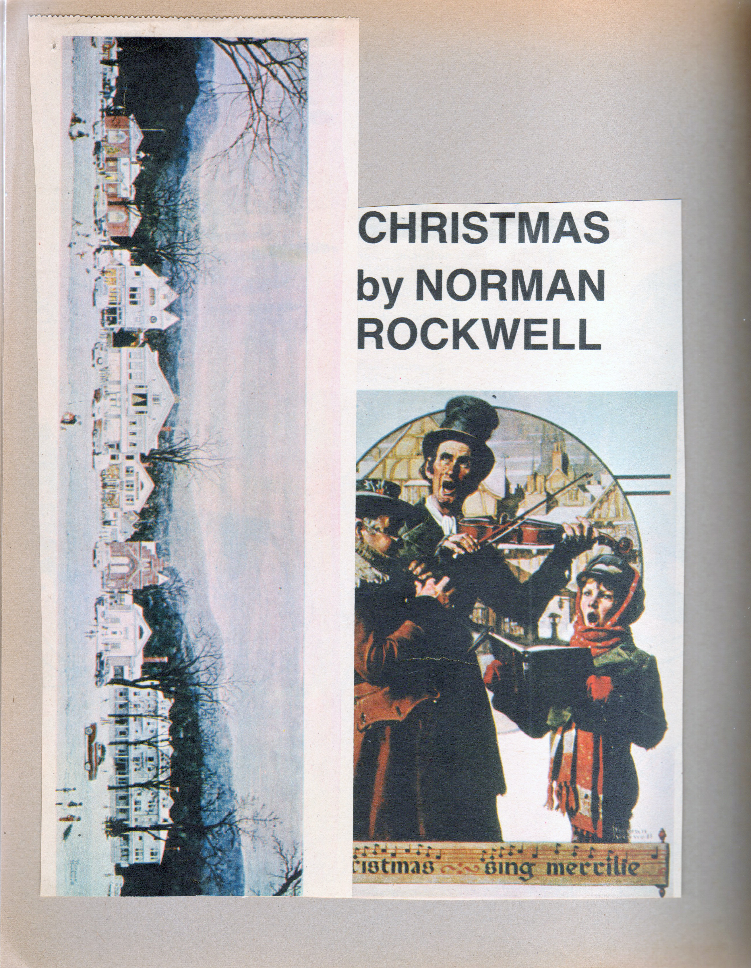 newspaper clipping - Christmas by Norman Rockwell