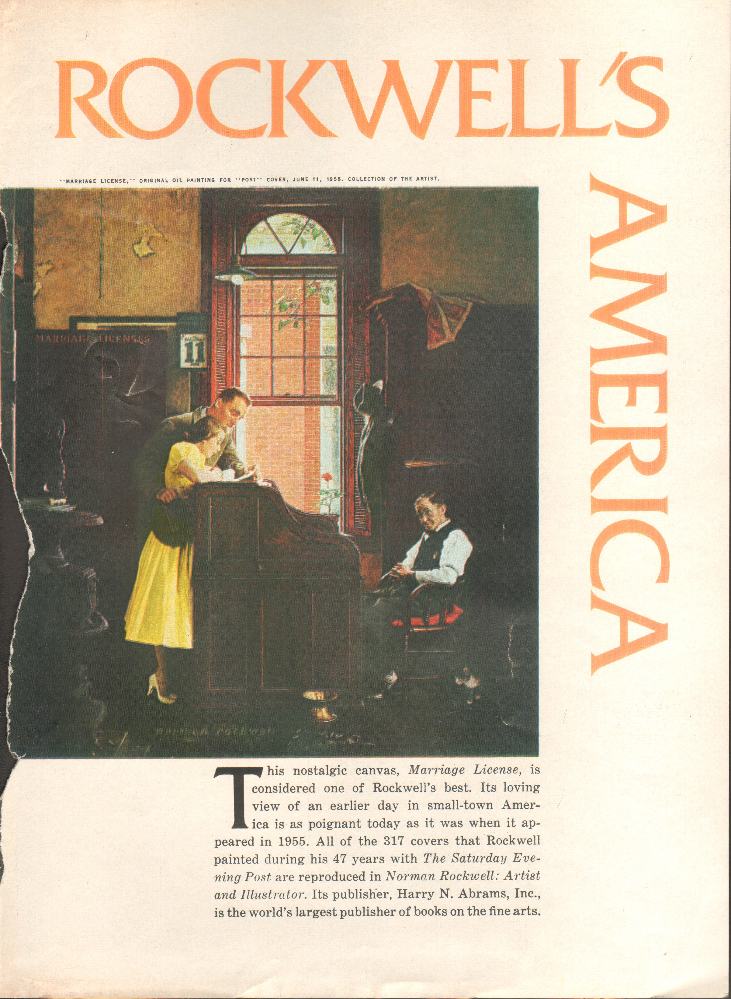 magazine clipping - Norman Rockwell