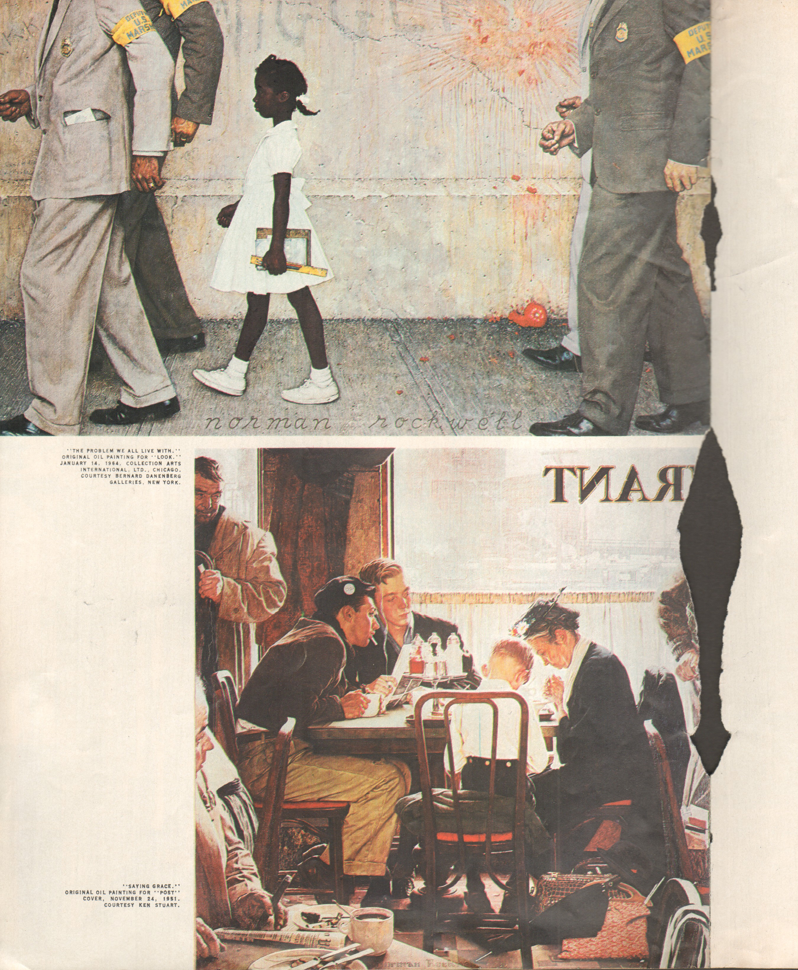 magazine clipping - Norman Rockwell
