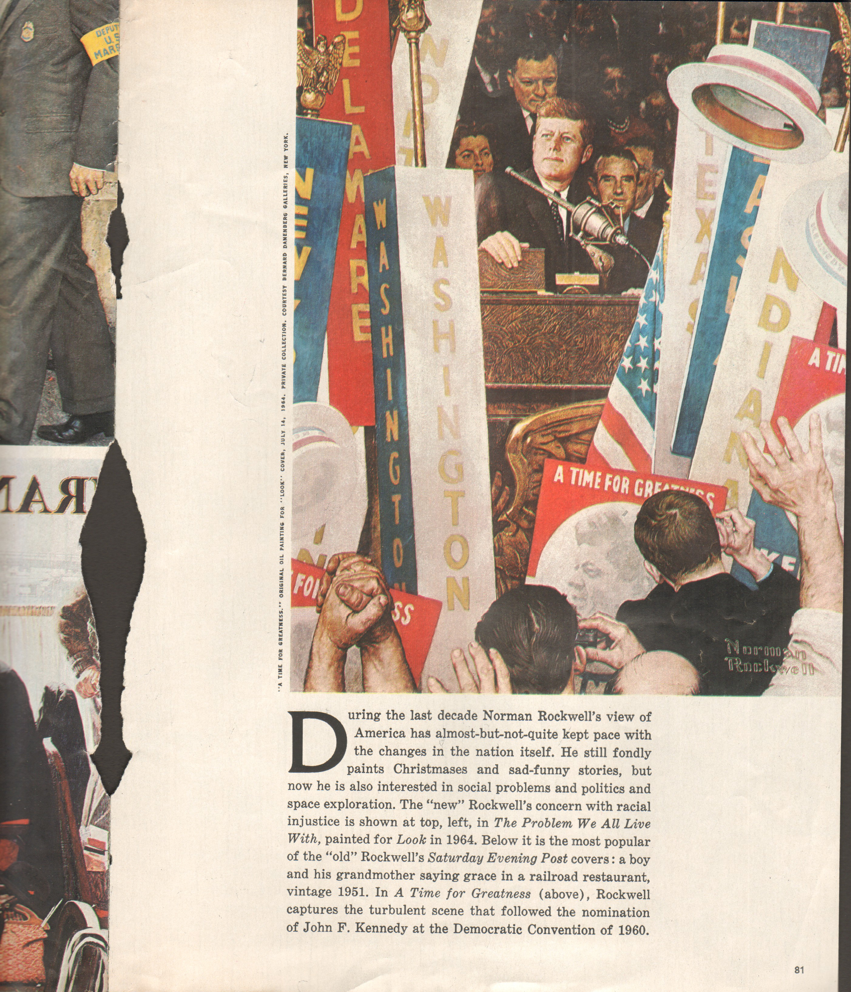 magazine clipping - Norman Rockwell