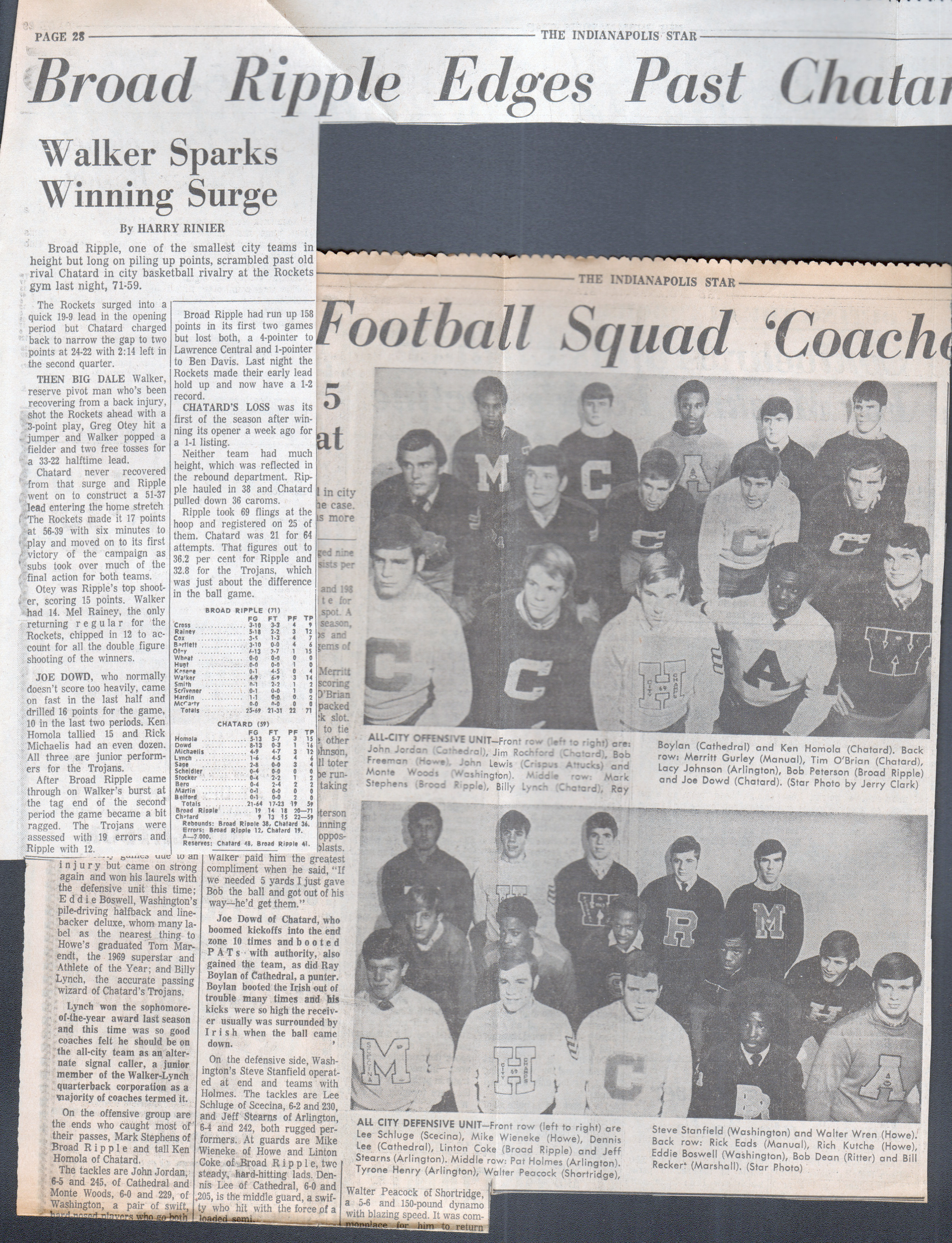 newspaper clipping - BRHS football