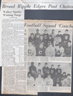 newspaper clipping - BRHS football